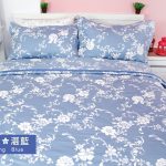 床包兩用被組 / 雙人 印花設計款 / 春韻湛藍 100%精梳棉  雙人床包兩用被組