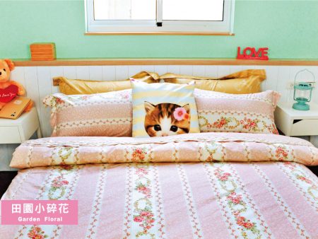 床包 / 雙人 印花設計款 / 田園小碎花 100%精梳棉  雙人床包含二個枕套