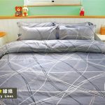 床包 / 特大雙人 印花設計款 / 幾何線條 100%精梳棉  特大雙人床包含二個枕套