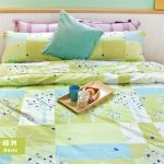 床包 / 特大雙人 印花設計款 / 夏日綠洲 100%精梳棉  特大雙人床包含二個枕套